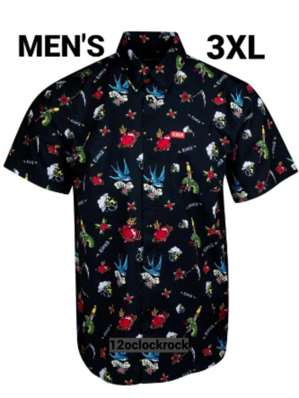 DIXXON Flannel FLASHER S/S Party Shirt - Men's 3XL